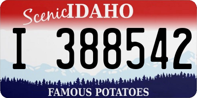 ID license plate I388542
