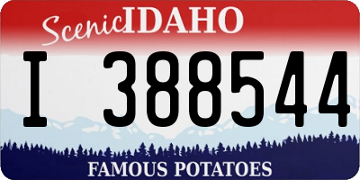 ID license plate I388544