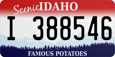ID license plate I388546
