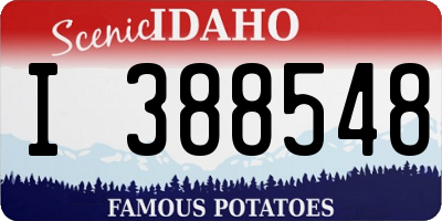 ID license plate I388548