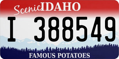 ID license plate I388549