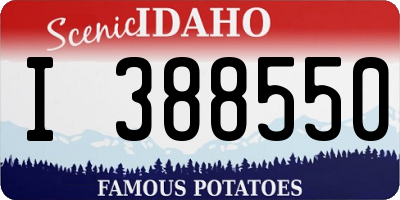 ID license plate I388550