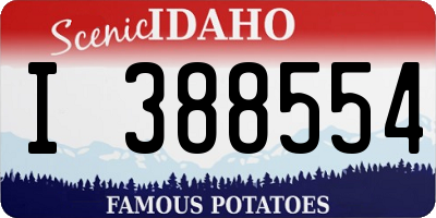 ID license plate I388554