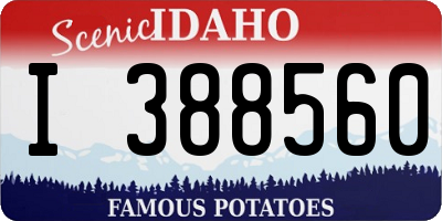 ID license plate I388560