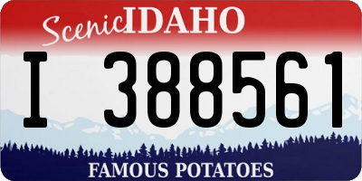 ID license plate I388561