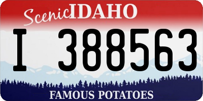 ID license plate I388563