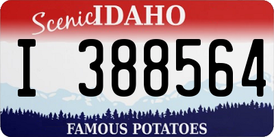 ID license plate I388564