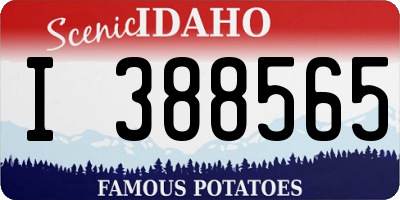 ID license plate I388565