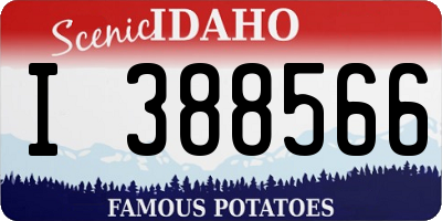 ID license plate I388566