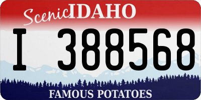 ID license plate I388568