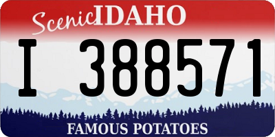 ID license plate I388571