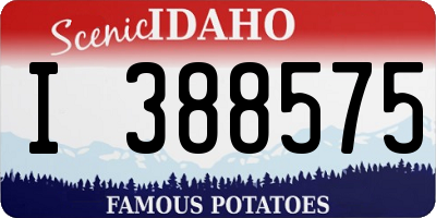 ID license plate I388575