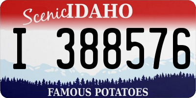 ID license plate I388576