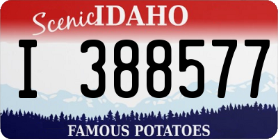 ID license plate I388577