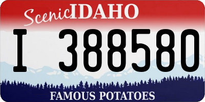 ID license plate I388580