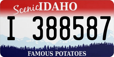 ID license plate I388587