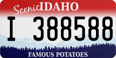 ID license plate I388588