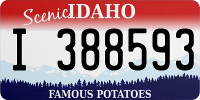 ID license plate I388593