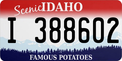 ID license plate I388602