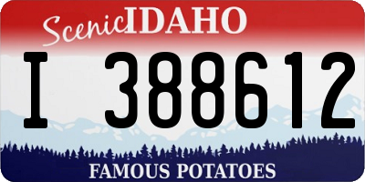 ID license plate I388612