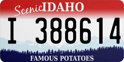 ID license plate I388614