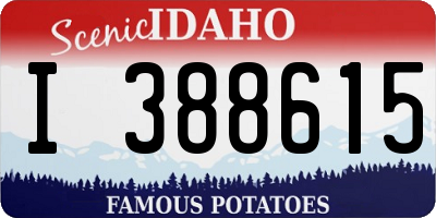 ID license plate I388615