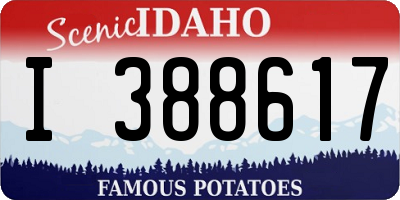 ID license plate I388617
