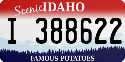 ID license plate I388622