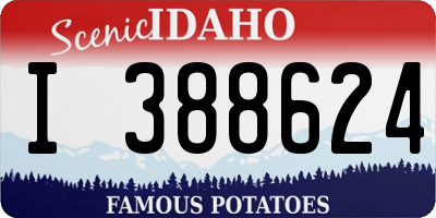 ID license plate I388624