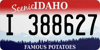 ID license plate I388627