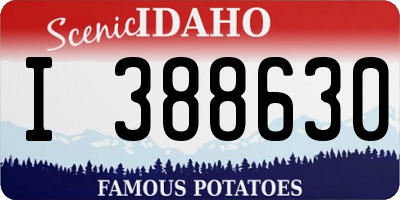 ID license plate I388630