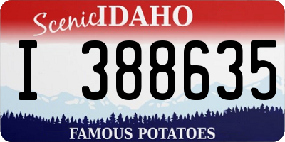 ID license plate I388635