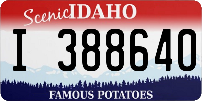 ID license plate I388640