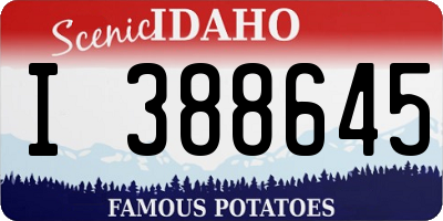 ID license plate I388645