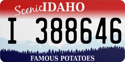 ID license plate I388646
