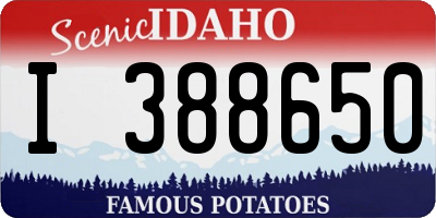 ID license plate I388650