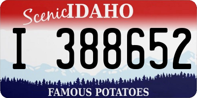 ID license plate I388652