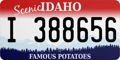 ID license plate I388656