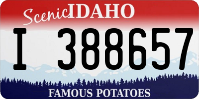 ID license plate I388657