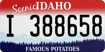 ID license plate I388658