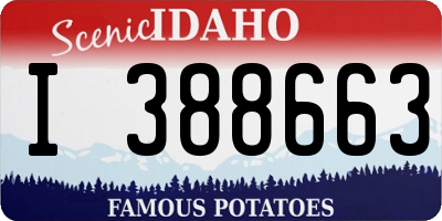 ID license plate I388663