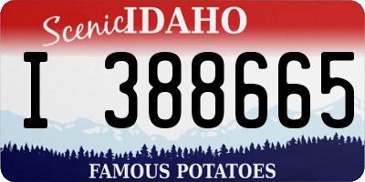 ID license plate I388665