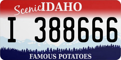 ID license plate I388666