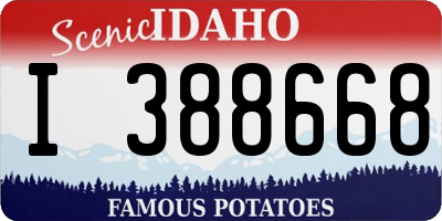 ID license plate I388668