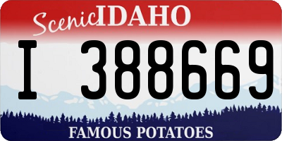 ID license plate I388669
