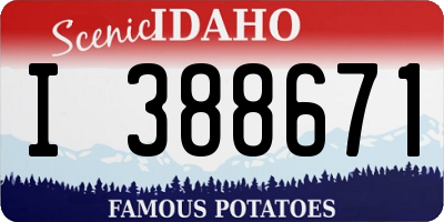ID license plate I388671