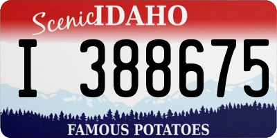 ID license plate I388675