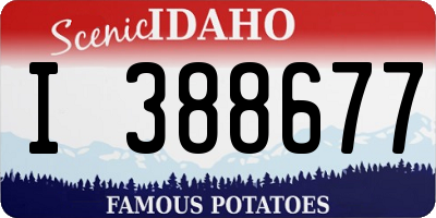 ID license plate I388677