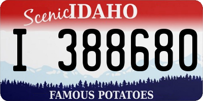 ID license plate I388680