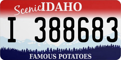 ID license plate I388683